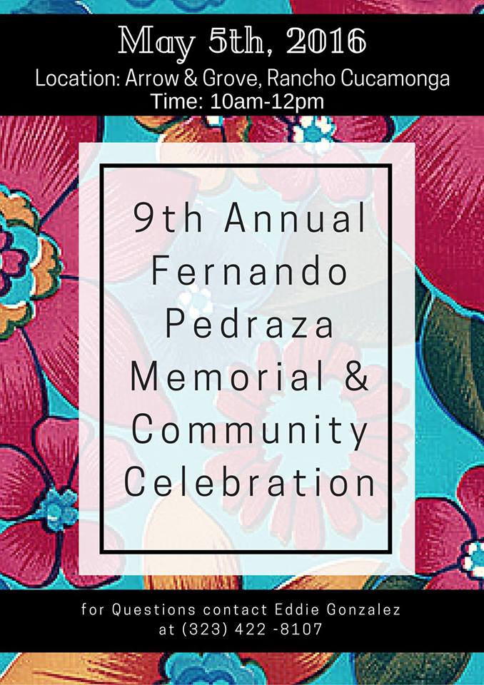 Fernando Pedraza Memorial and Community Celebration 2016
