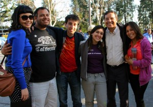 Lucia Soriano, Alonzo Campos, Jonathan Rodriguez, Andrea Mendoza, Jose Z. Calderon and Alicia Alvarado at Pitzer College.