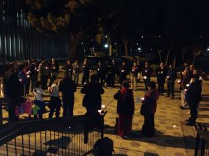 Vigil Before Pomona City Council Resolution on Disappearance of 43 students
